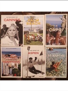 Assouline In The Spirit Of Book Set 8 Capri St Tropez Hamptons Aspen Dolce Vita